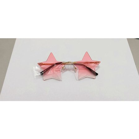 Personliga färgglada solglasögon med marina linser Enkla ramlösa pentagramformade solglasögon