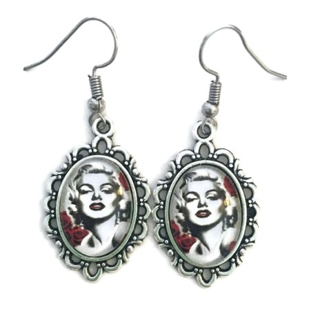Örhängen Marilyn Monroe Vintage-look Silver