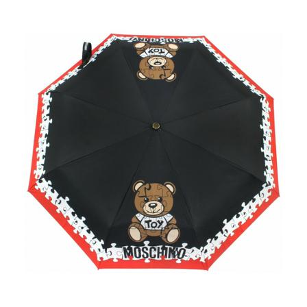 Moschino Umbrella Puzzle Bear O20mo28 , Zwart , Dames , Maat: ONE Size