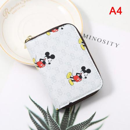 Disney Musse Pigg Minnie Mouse Liten Plånbok Lady Kort Dragkedja