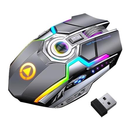 A5 Ergonomisk Trådløs RGB Baggrundsbelyst 7-Knaps 1600dpi Spilmus Til PC Bærbar