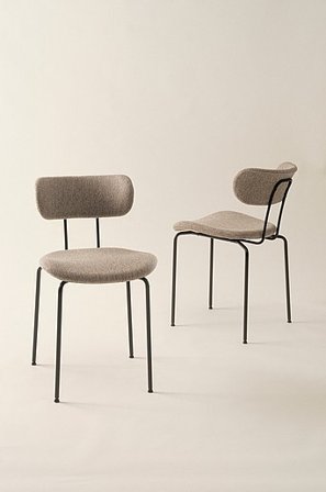 Jotex - Stoel 2-pack Beige Beige - JEFFERSON - Koop Eetkamerstoelen & keukenstoelen bij Jotex