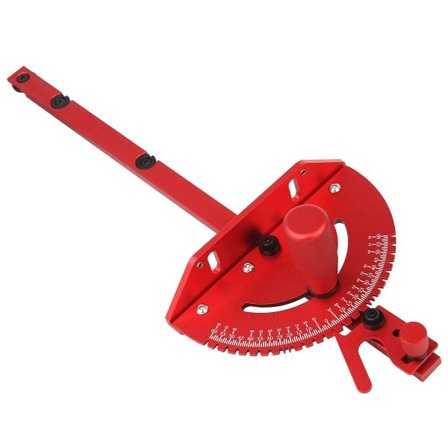 Rød Gering Mål Aluminium Legering Håndtag Bænke Bord Sav Fræser Gering Måler Savning Samling Linestok Træbearbejdning Værktøj