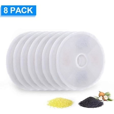 Udskiftningsfiltre - PZCC - Kattevandfontæne - 8 stk. - Kompatibel med Catit Fleur - Luftfilter