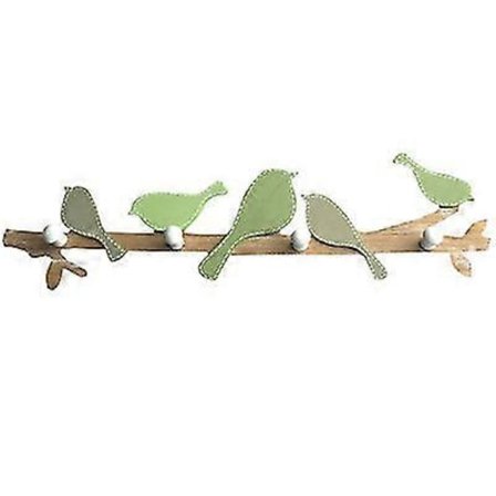 Veggkleshenger i tre - 4 kroker - Vegg/dør - Barnerom/kjøkken/garderobe