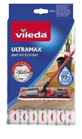 Vileda UltraMax Fladmoppe Refill 2i1 Microfiber, Tøj & Bolig, Husholdning, Rengøring