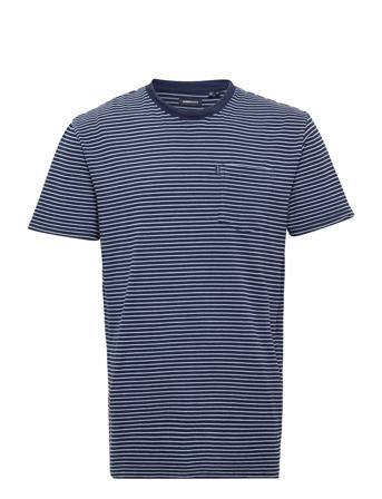 Vintage Indigo Stripe Tee T-shirt Blå Superdry