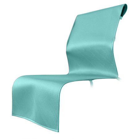 Andningsbart kylande stolsöverdrag i issilke med spänne för kontorsstol, grön