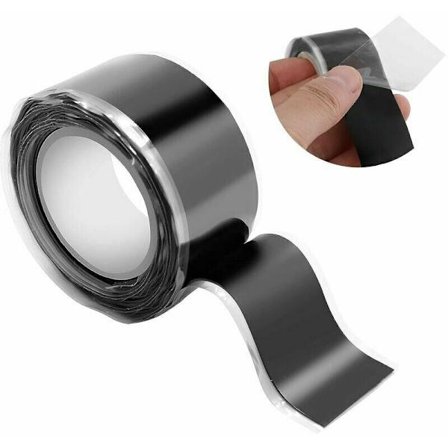 Reparationsklæbebånd, selvklæbende silikonebånd, selvklæbende silikonebånd, sort silikonebånd, isolerende klæbebånd og tætningstape, 2,5