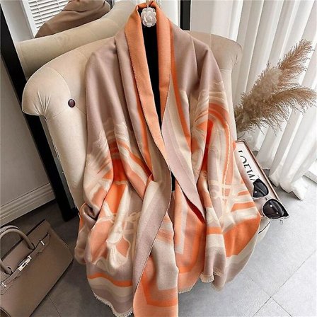 Varm vinter Cashmere Scarfs Dam 2022 Ny Tjock Häst Sjalar Wraps Dam Design Varumärke Pashmina Filt Foulard Bufanda Scarves