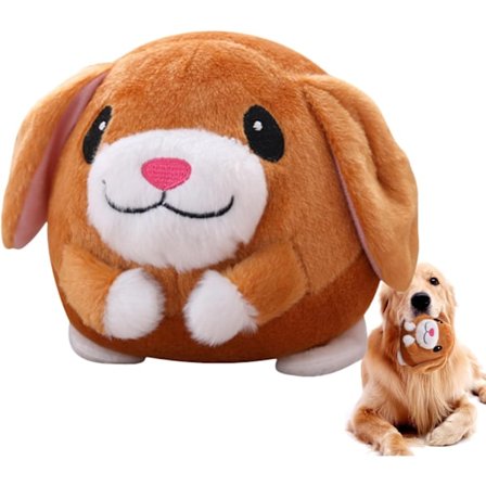 Aktivt Rörlig Plyschleksak för Husdjur, Interaktiv Hund Grisleksak Husdjurs Hoppbollar