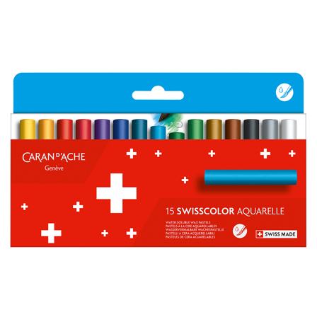 Caran d'Ache Swisscolor Aquarelle Pastelkrijt 15-set