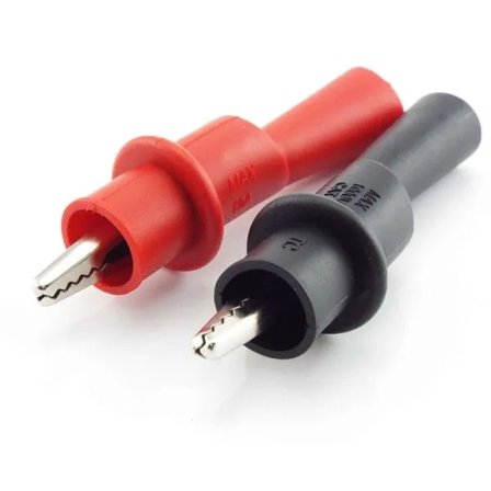 1 par isolerte krokodilleklemmer