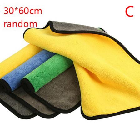 Dobbeltsidig tykt håndkle korallfleece superabsorberende håndklebil C 30*60cm
