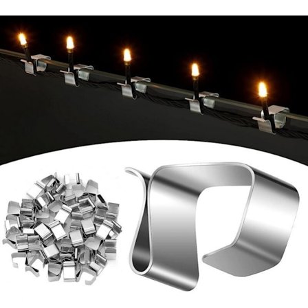 50 stk. Julelys Krog til Tagrender, Julelys Dekorative Krog