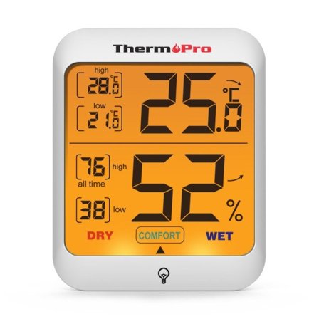 ThermoPro TP53 Digital Indendørs Værelse Baggrundsbelysning Termometer Hygrometer Temperatur Til Hjem