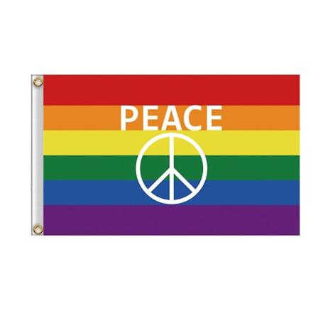 Fredsflagga Regnbåge Symbol Fredsflagga Utomhus Banner Flagga 150 X 90 Cm Rainbow Stripes