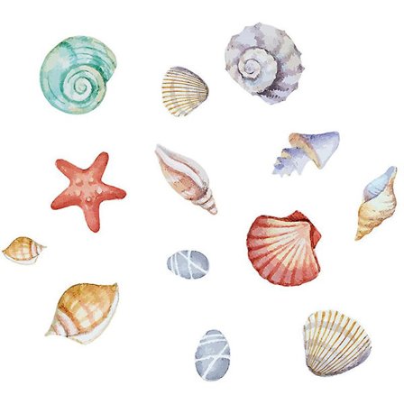 Moniväriset kuoren seinätarrat Koti sisustus Seinätarrat Pvc Vedenpitävä Kylpyhuoneen seinäkoriste Lapset Vauvan huoneen sarjakuva seinämaalaukset