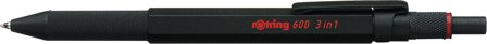 ROTRING 600 Multipen 3in1 black Fine-lead Pen, Ball Pen blue/red