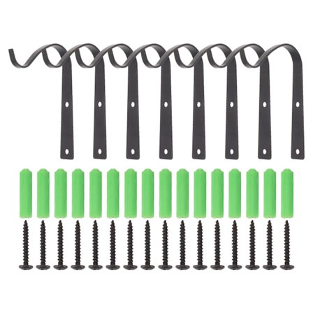 8 stk. sorte planter ophængningsvæg krog S form vægmontering planter pot ophængningsbeslag til blomsterkurv