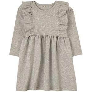 A Happy Brand Grey Melange Flounce Dress 86/92 cm - Dresses - 86/92 cm - Grey