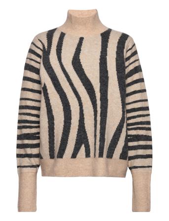 Falon Knit Top Pullover Beige NORR