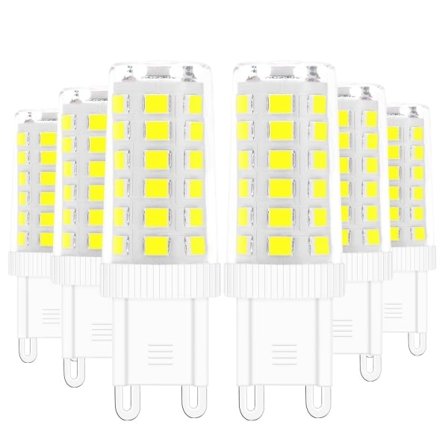 6-pak 5W G9 LED-pære, svarende til 40W halogenpære Hvid 6000K