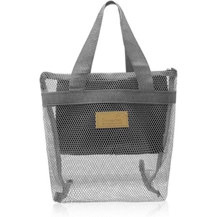 Mesh Dusj Caddy Bag, Hurtig Tørkende Bærbar Tote Bag og Innerlomme, Lett Bad Organizer for Bad Svømming Trening Strand
