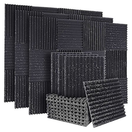 50 st Akustisk ljudisolerande skum ljudabsorberande paneler ljudisoleringspaneler kil för studiovägg(bäst)