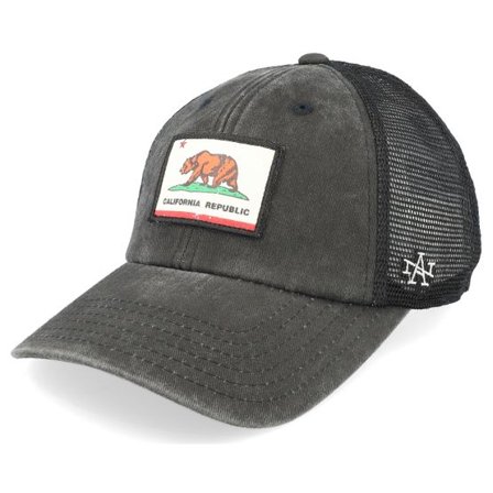American Needle - Svart trucker Keps - California Badger Black Trucker @ Hatstore