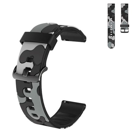 Huawei Watch GT 2e / GT 2 46mm camouflage silicone watch band - Black