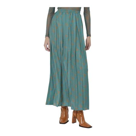 Silvian Heach, Long printed skirt Groen, Dames, Maat:S