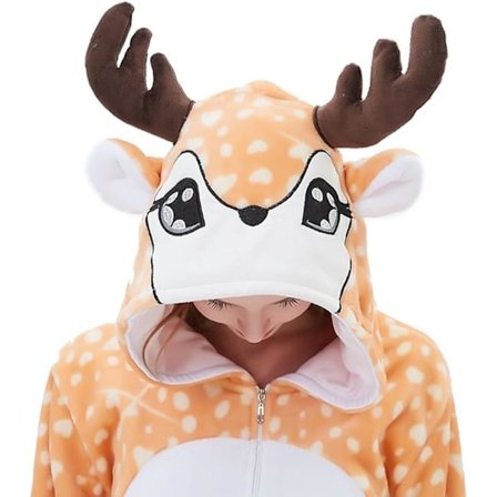 Fleece-lasten tiikeri onesie-pyjama joulu halloween eläin cosplay pyjama puku peura 120 jaardia Joululahjat lapsille Z