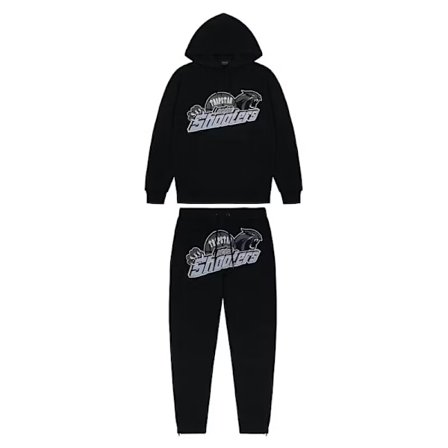 Shooters Hoodie & Byxor - SVART - HIMMELSBLÅ 8832-BLACK SET