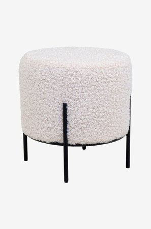 House Nordic - Puf Alford - Hvid - Fodskamler & puffer - Fra Homeroom