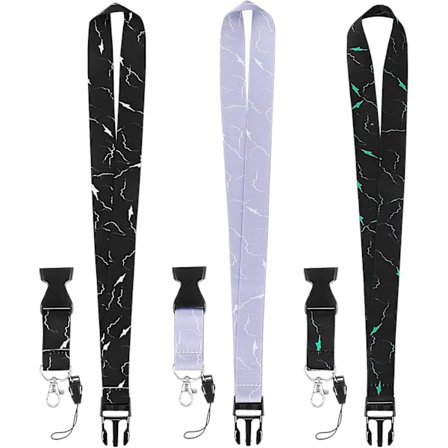3-pakning Lanyard med hurtigspenne, robust marmor-lanyard