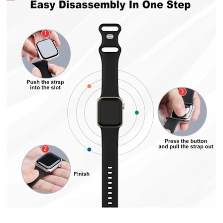 Kompatibel med Apple Watch Apple Silikonrem iwatch1-9/SE Smart Watch ClassicSports Rem