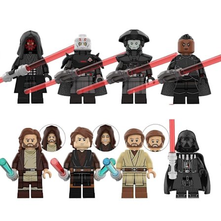Star Wars - Darth Maul Imperial Inquisitors Obi-Wan Kenobi Anakin Skywalker byggeklods legetøj minifigurer Klods Dukke 8 STK (FMY)