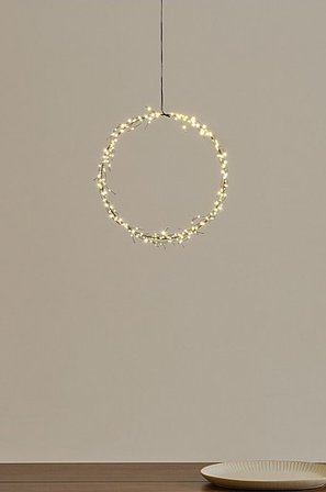 Jotex - PORTIA ledowy wieniec ø 40 cm Czarny - Kup Oświetlenie ozdobne firmy Jotex