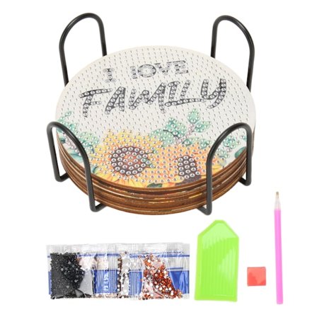 8 kpl Rhinestone-maalausalustat, maalaisromanttinen tyyli, kimaltelevat, hajuton DIY-taidesetti perheelle