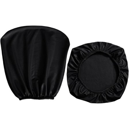 PU Kontorstol Trekk Avtagbart Stretch Lenestoltrekk Dreiestol Beskytter Vanntett Oljetett for Bankett Hjem, Svart