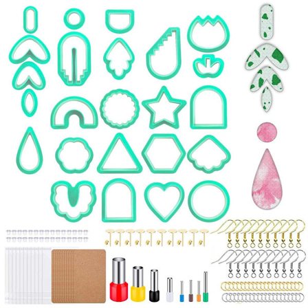 142st/ set Polymer Clay Cutters Örhängen Cutters GRÖN
