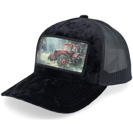 Calza Pennello - Preto trucker Boné - Abandoned Tractor Velvet Black A-Frame Trucker @ Hatstore