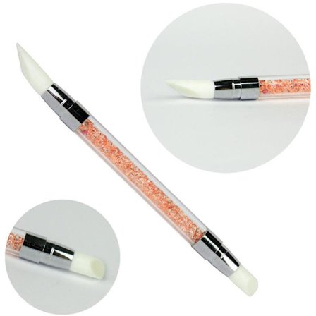 Dubbelsidig silikon pensel - Med Zirkoner - 003