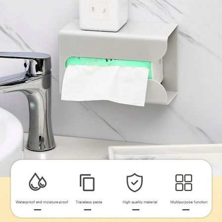 Hulfri toiletpapirholder multifunktionel vægmonteret toiletpapirholder