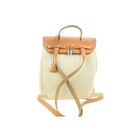 Hermès Vintage, Pre-owned Backpacks Beige, Dames, Maat:ONE Size
