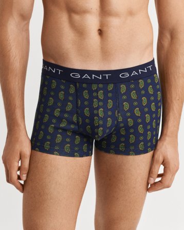 GANT Herren 3er-Pack Paisley Boxershorts mit Print in Geschenkbox (L) Marineblau
