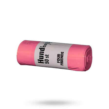 Bajspåsar 50 st Rosa - Till hundpromenaden