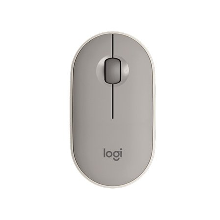 Logitech M350 Pebble Trådløs Mus med Bluetooth eller 2.4 GHz Modtager, Lydløs, Slank Computermus med Stille Klik