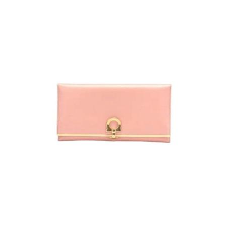 Salvatore Ferragamo Pre-owned, Pre-owned Leather wallets Roze, Dames, Maat:ONE Size